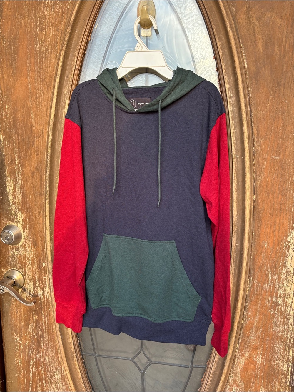 NWT original use color block hooded top! XS